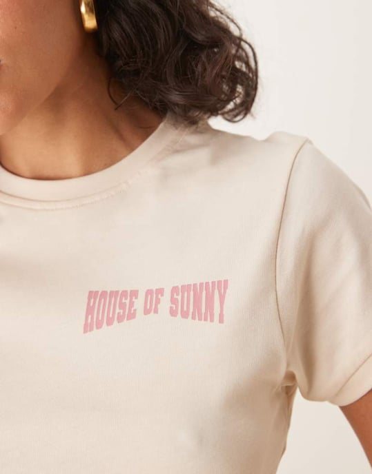 House of Sunny baby hackney t-shirt in off-white - Image 4