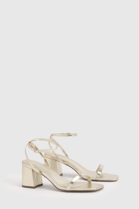 Wide Fit Barely There 2 Part Block Heels - Image 2