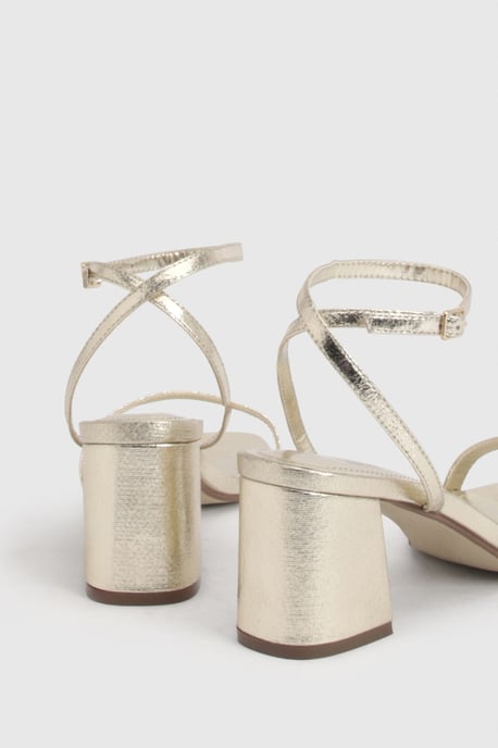 Wide Fit Barely There 2 Part Block Heels - Image 4