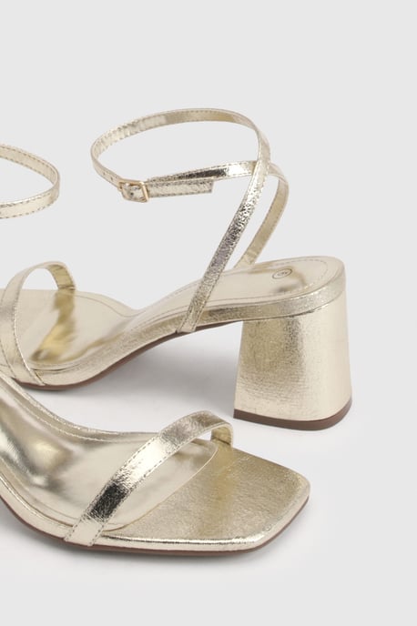 Wide Fit Barely There 2 Part Block Heels - Image 6