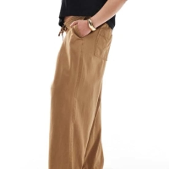 ASOS DESIGN Curve soft wide leg trouser in washed caramel - Image 2