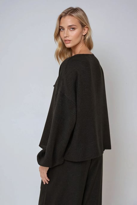Relaxed Fit Tie up Detail Blouse - Image 3