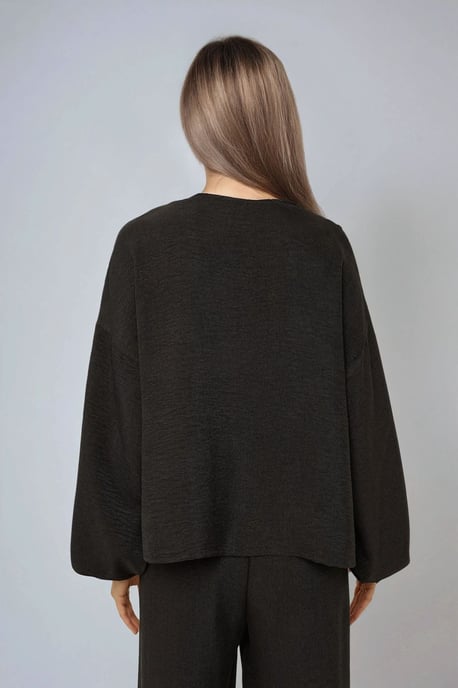 Relaxed Fit Tie up Detail Blouse - Image 6