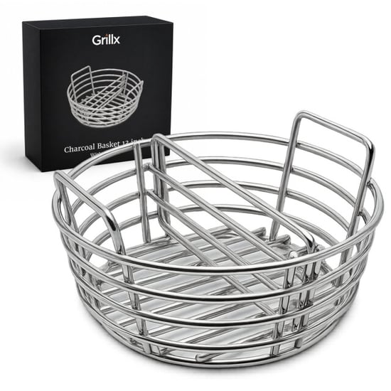 GrillX Kolenmand 13 inch met uitneembare divider rvs kamado accessoires - - Image 1