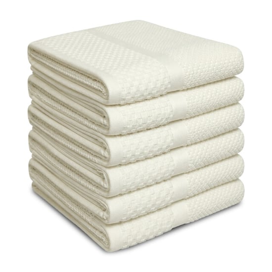 Phlox Soft popcorn handdoeken 50x90 cm set van 6 100% katoen 500 g/m2 - - Image 3