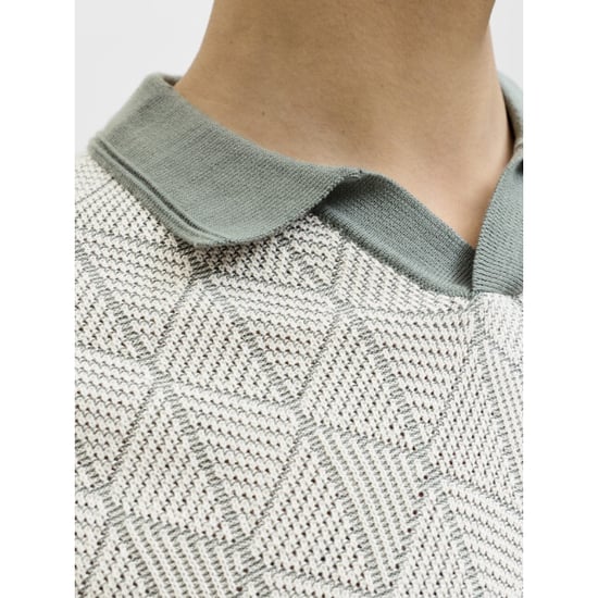 Jack & Jones Jprblublake structure knit split neck ss dessin - Image 3