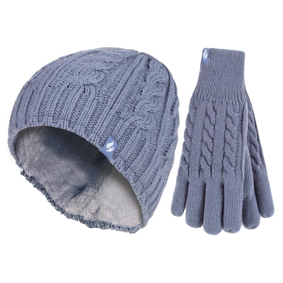 Ladies Fleece Lined Thermal Hat & Gloves Set for Winter - Image 1