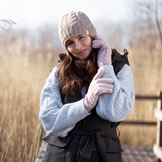 Ladies Fleece Lined Thermal Hat & Gloves Set for Winter - Image 4