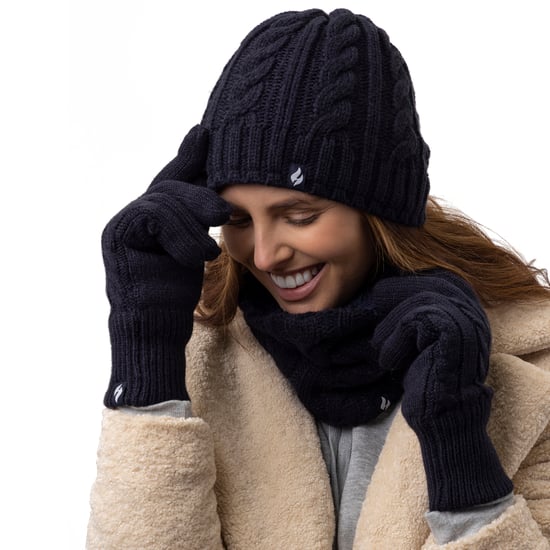 Ladies Fleece Lined Thermal Hat & Gloves Set for Winter - Image 3