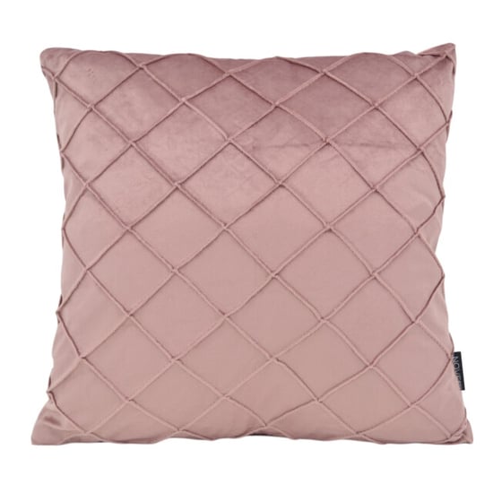 NOVÉE Sierkussen velvet cross oudroze | 45x45 cm | velvet/polyester - Image 1
