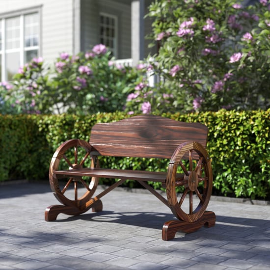 4goodz 2-zits tuinbank met karrewiel armleuningen - - Image 2
