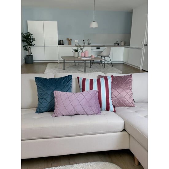 NOVÉE Sierkussen velvet cross oudroze | 45x45 cm | velvet/polyester - Image 2