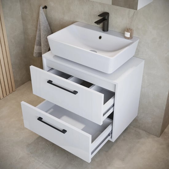 Badplaats Wastafelkast set florence 60 x 35 cm – hoogglans – badmeubel met - Image 3