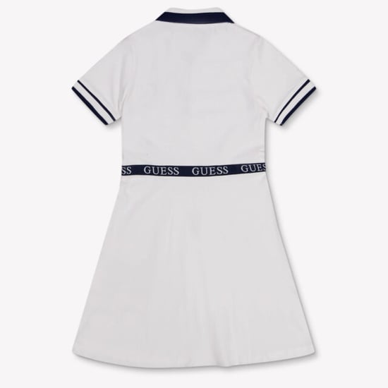 Guess Meisjes jurk polo piquet pure wit - Image 2