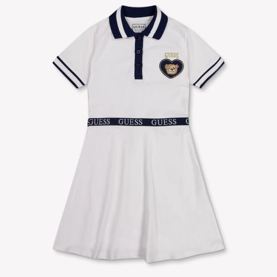Guess Meisjes jurk polo piquet pure wit - Image 3