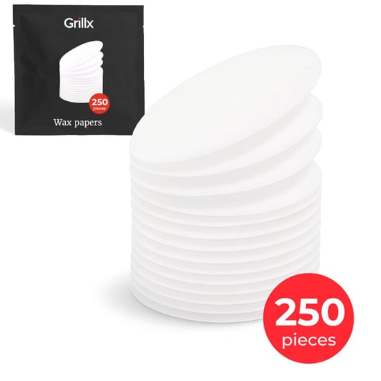 GrillX Wax papier hamburgerpers 250 stuks Ø 11,3 waxpapiertjes hamburger - - Image 1