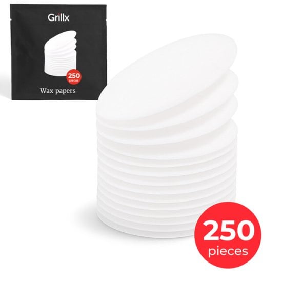 GrillX Wax papier hamburgerpers 250 stuks Ø 11,3 waxpapiertjes hamburger - - Image 6