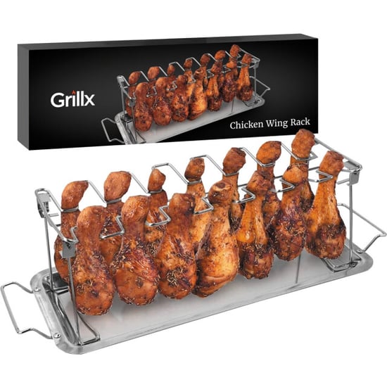 GrillX Kippenvleugelhouder kiphouder voor bbq & oven rvs kamado bbq - Image 1