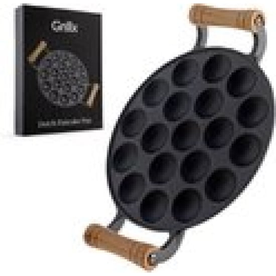 GrillX Poffertjespan met houten handvaten 19 poffertjes gemakkelijk te - Image 5