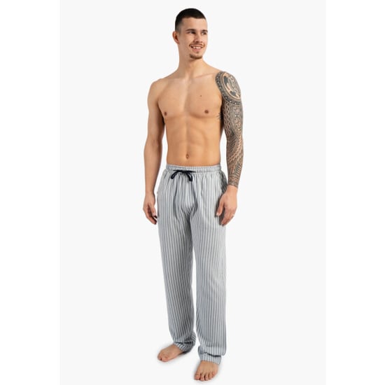 Phil & Co Heren lange pyjamabroeken 2-pack grijs gestreept/donkerblauw - Image 3