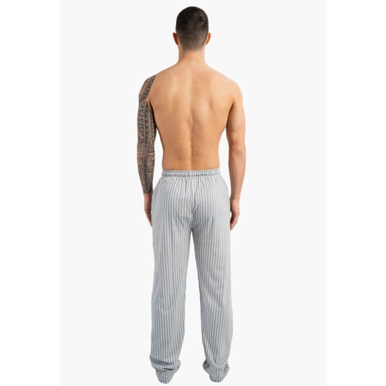 Phil & Co Heren lange pyjamabroeken 2-pack grijs gestreept/donkerblauw - Image 4