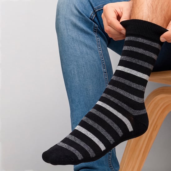 3 Pack Mens Striped Bamboo Dress Socks Soft Breathable Socks - Image 4