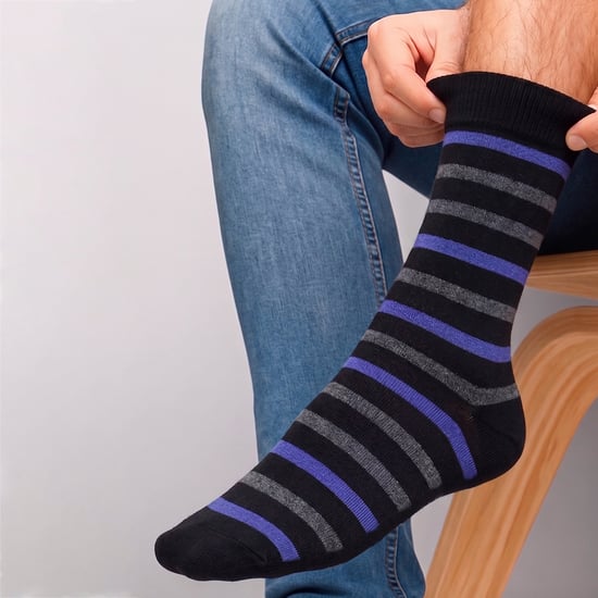 3 Pack Mens Striped Bamboo Dress Socks Soft Breathable Socks - Image 4