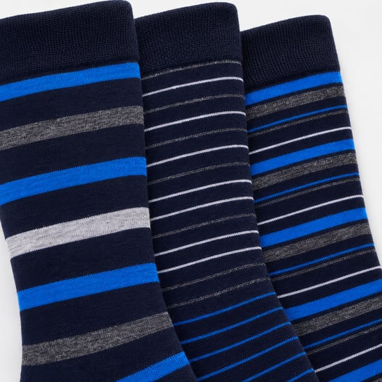 3-pack herrstrumpor i bambu med randigt mönster, mjuka och andningsbara strumpor - Image 5
