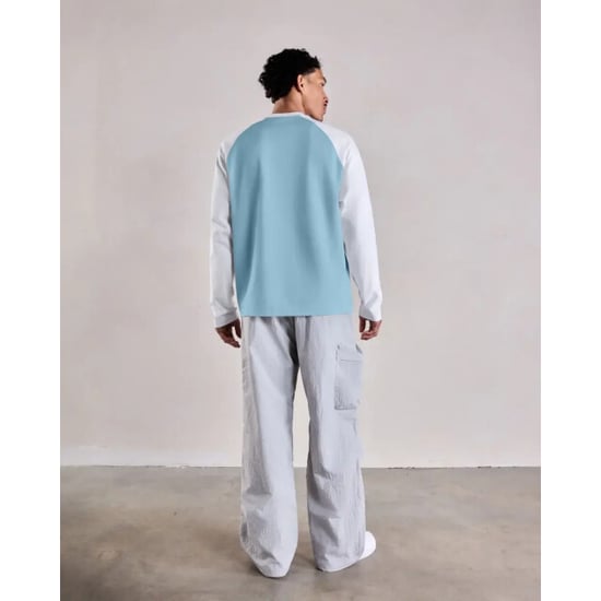 Saint Blanc Blend logo raglan longsleeve blue - Image 3