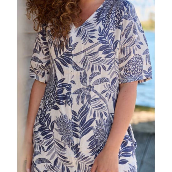 FOS Amsterdam -jurk linde pineapple-navy-1956 - Image 5