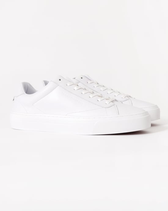 Premium Dress Trainers Logo Detail in White Trainers - Image 2