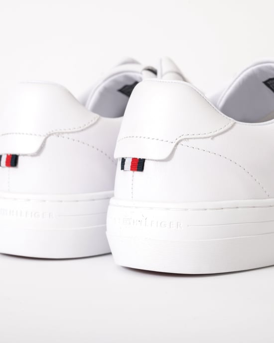 Premium Dress Trainers Logo Detail in White Trainers - Image 3