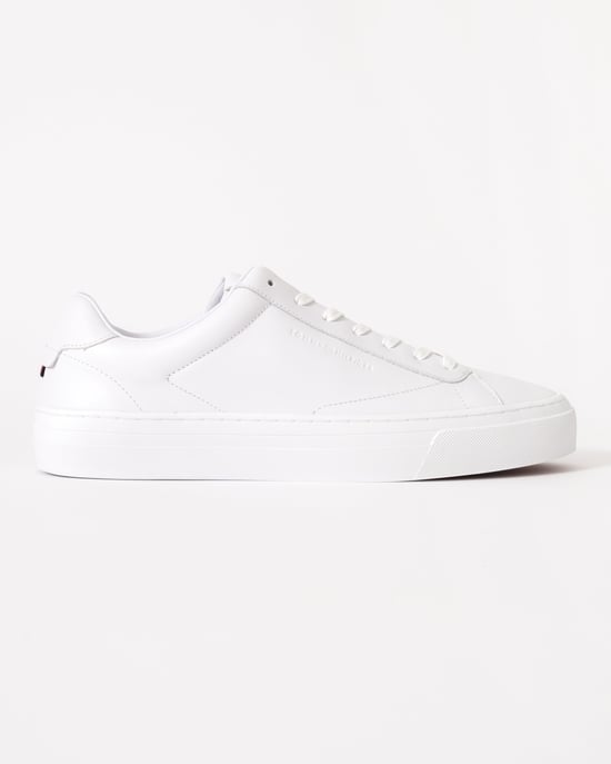Premium Dress Trainers Logo Detail in White Trainers - Image 4