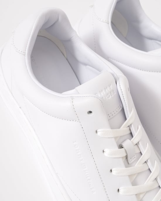 Premium Dress Trainers Logo Detail in White Trainers - Image 6