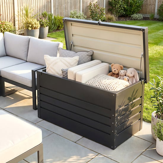 Westmann 4goodz kussenbox metaal 350l opbergbox tuin waterdicht en afsluitbaar - - Image 2