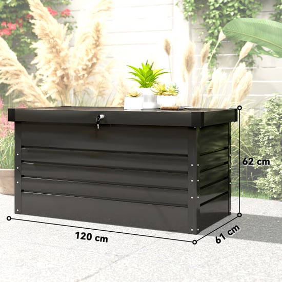 Westmann 4goodz kussenbox metaal 350l opbergbox tuin waterdicht en afsluitbaar - - Image 3