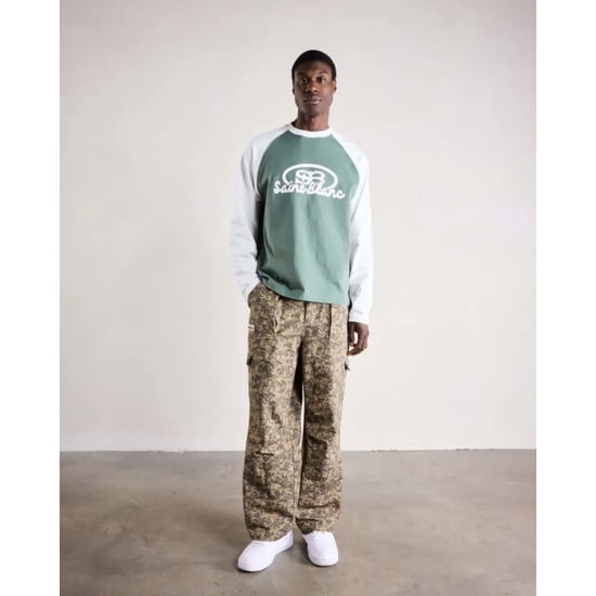 Saint Blanc Blend logo raglan longsleeve green - Image 3