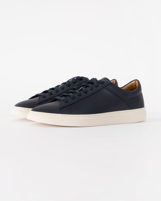 Kieran Tenn Lwvpu Trainers Logo Detail in Dark Blue Trainers - Image 1