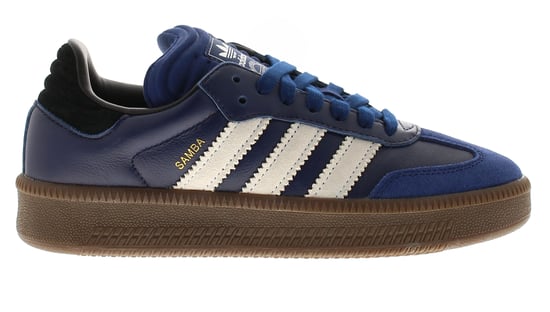 Adidas Originals Womens Trainers Samba Xlg Leather Lace Up deep blue white - Image 2