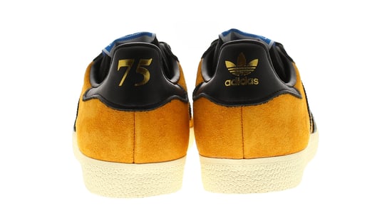 Adidas Originals Mens Trainers Gazelle Leather Lace Up yellow black - Image 4