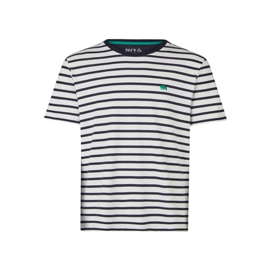 Phil & Co Heren shortama korte pyjama set crème/donkerblauw gestreept - Image 3