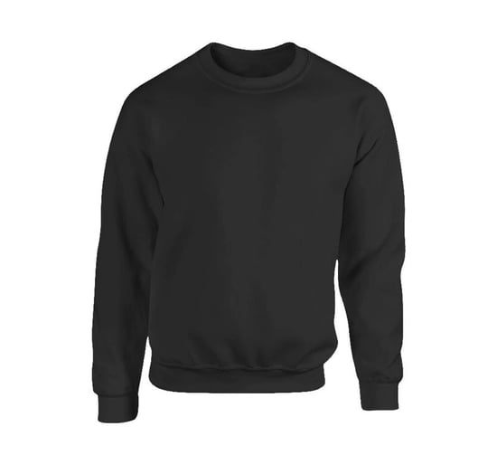 Sweatshirt Mens Black Crewneck Jersey Jumper - Image 1