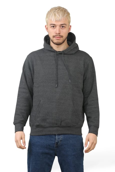 Pullover Mens Charcoal Hoodie Jumper Hoody Sweater - Image 2