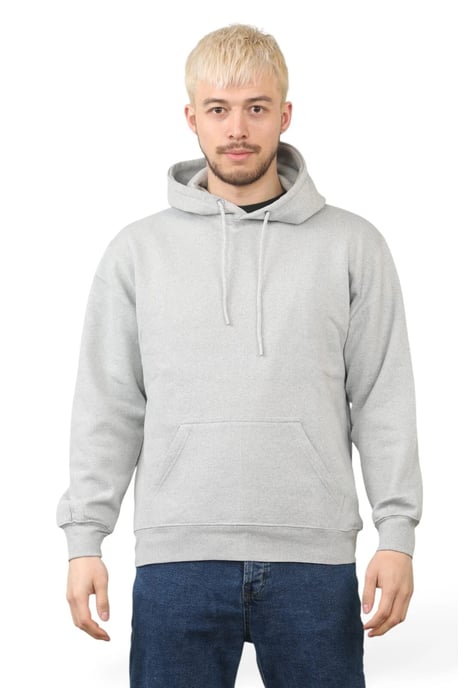 Pullover Mens Grey Hoodie Jumper Hoody Sweater - Image 1