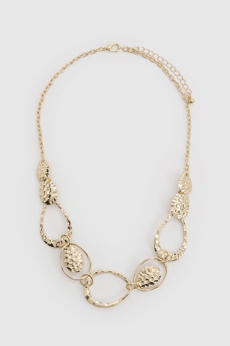 Abstract Hammered Chunky Necklace - Image 2