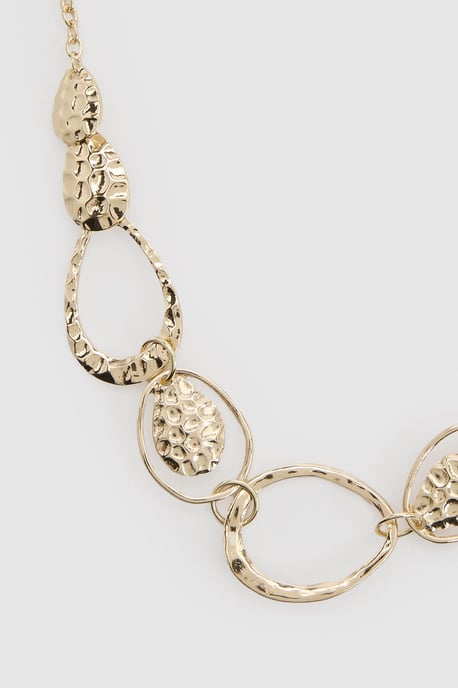 Abstract Hammered Chunky Necklace - Image 3