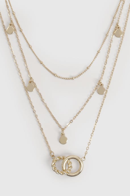Gold Stacking Layered Necklace - Image 2