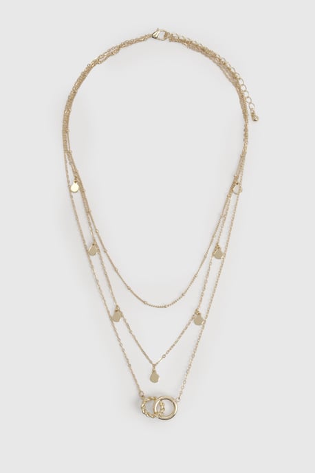 Gold Stacking Layered Necklace - Image 3