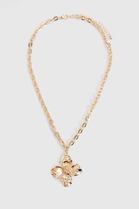 Large Flower Pendant Necklace - Image 3