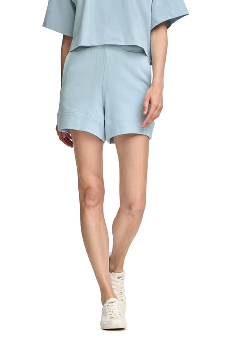 Lichtblauwe katoenen short met geborduurd logo - Image 2